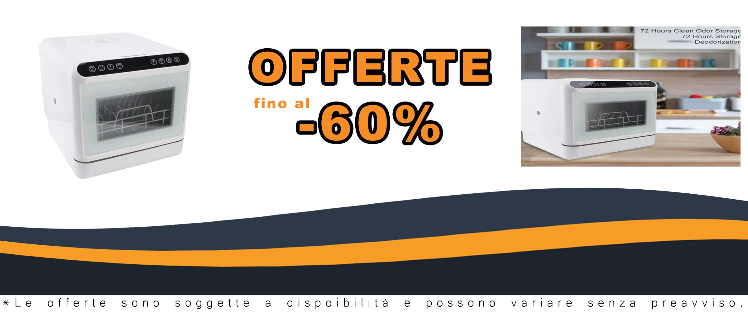 Mini lavastoviglie portatile compatta, ideale per spazi ridotti, con doppia spruzzatura superiore e asciugatura fino a 72 ore.