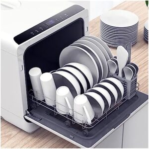 Lavastoviglie Piccola Automatica per Uso Domestico con funzione di asciugatura e spazzolatura, perfetta per l'installazione in cucina.