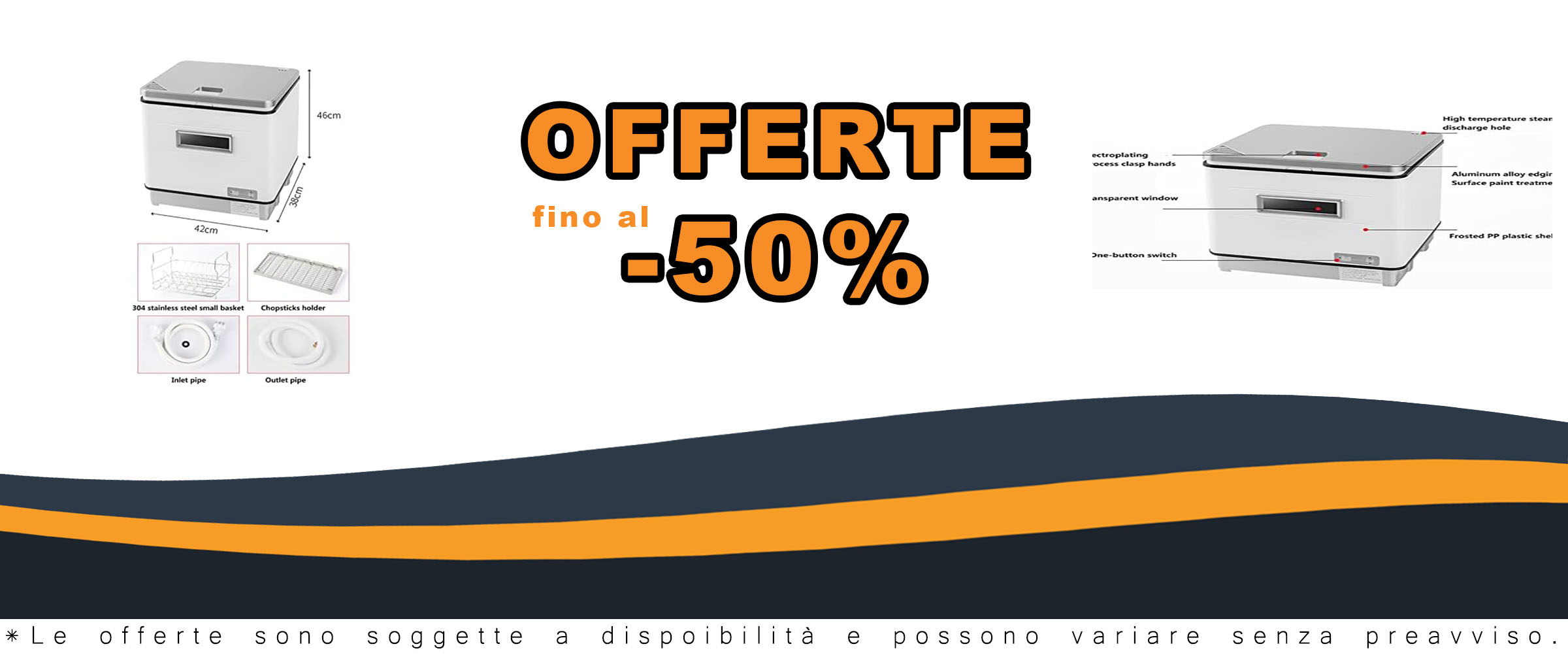 Lavastoviglie Da Tavolo 3 In 1, compatta e ad alta efficienza, perfetta per uso domestico e commerciale