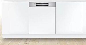 Bosch lavastoviglie 60cm 12c 46db integrabile con fascia inox, design moderno e silenzioso, perfetta per ogni cucina.