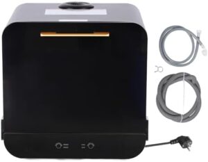 Lavastoviglie portatile da appoggio, mini lavastoviglie compatta con alta temperatura di asciugatura e 850W di potenza per appartamenti e case con spazi ridotti.  
