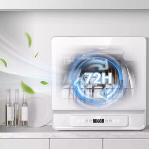Lavastoviglie da appoggio automatica compatta con sistema UV per una pulizia superiore e consumo energetico ridotto.