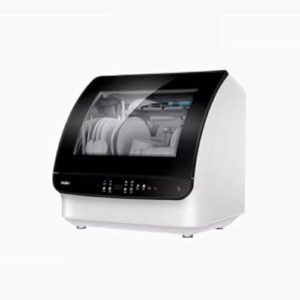 Lavastoviglie da tavolo compatta con mini inverter, ideale per piccole cucine e senza necessità di installazione.