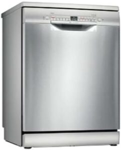 Bosch SMS2HKI03E Serie 2, lavastoviglie in acciaio inossidabile con HomeConnect, display e cestello per posate