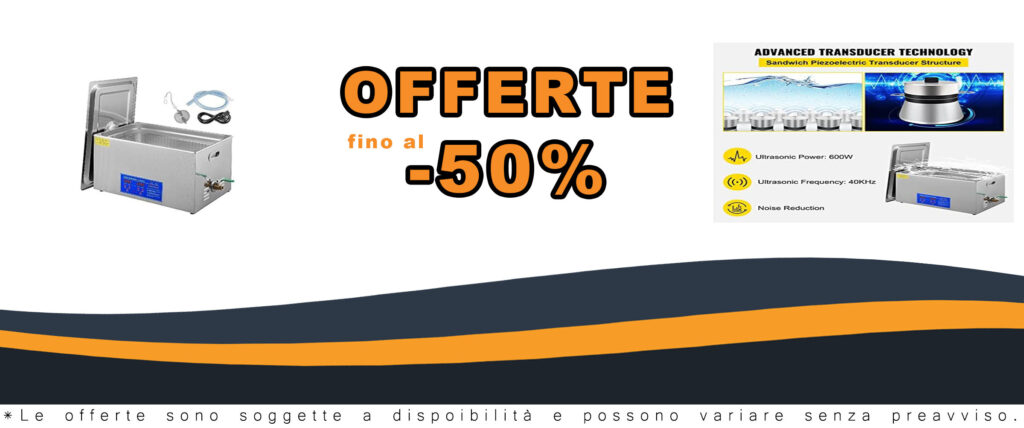 Pulitore ad Ultrasuoni Lave-Dishes 30L, ideale per pulire oggetti delicati in modo sicuro ed efficace, disponibile con un esclusivo codice sconto.