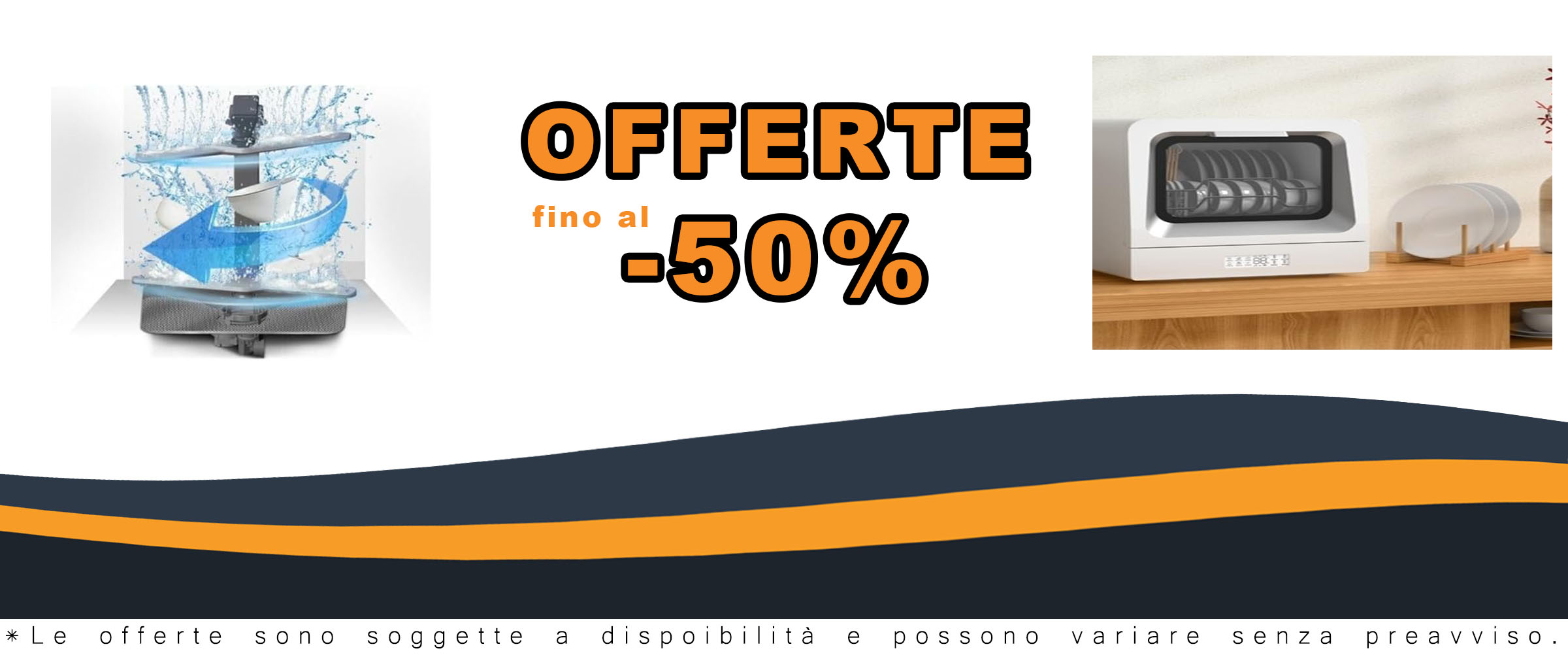 Lavastoviglie On-Stop compatta e automatica per uso domestico, senza installazione.
