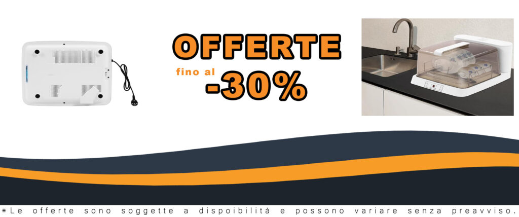 Lavastoviglie portatile 800 W, compatta e ideale per appartamenti, residence e camper.