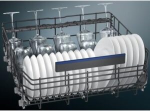 SIEMENS Lavastoviglie SN25EW09CE iQ500, elegante e silenziosa, con emotionLight e prestazioni avanzate.