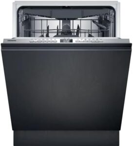Lavastoviglie iQ300 SN63EX22CE completamente integrata, 60 cm, vista laterale con design elegante