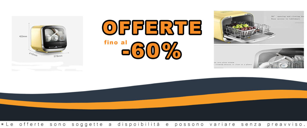 WolFum Mini Lavastoviglie portatile, ideale per piccoli spazi, facile da usare e senza installazione.