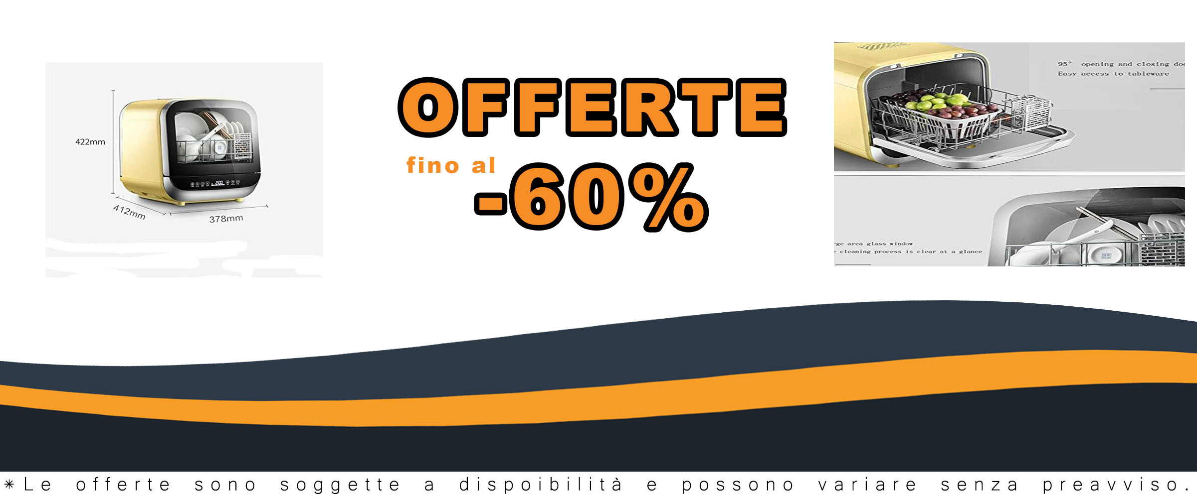WolFum Mini Lavastoviglie portatile, ideale per piccoli spazi, facile da usare e senza installazione.