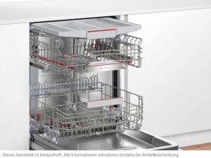 Lavastoviglie Bosch SBD6ECX00E completamente integrata, 60 cm, capacità XXL, con design silenzioso e alta efficienza energetica.