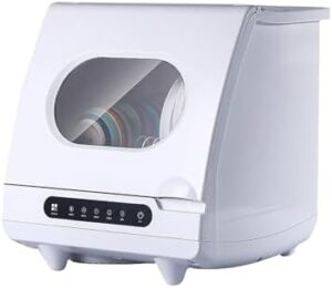 Mini lavastoviglie portatile compatta da tavolo ideale per piccole cucine, efficiente e silenziosa