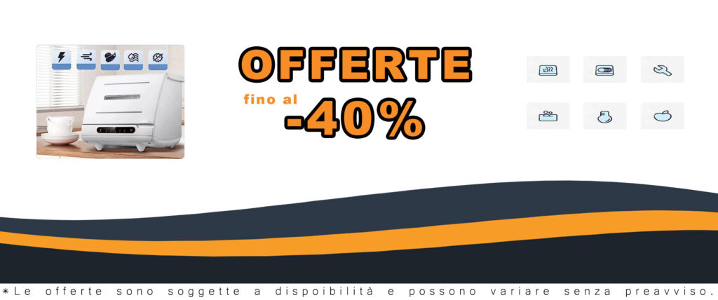 Lavastoviglie compatta per famiglie, dotata di installazione gratuita, disinfezione intelligente e asciugatura avanzata.