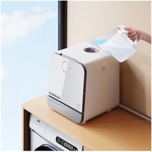 Lavastoviglie da tavolo compatta con asciugatura intelligente e controllo vocale, ideale per piccoli spazi e senza necessità di installazione.