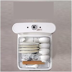 Mini lavastoviglie compatta per uso domestico, ideale per spazi ridotti, con funzioni di lavaggio, asciugatura e disinfezione automatiche.
