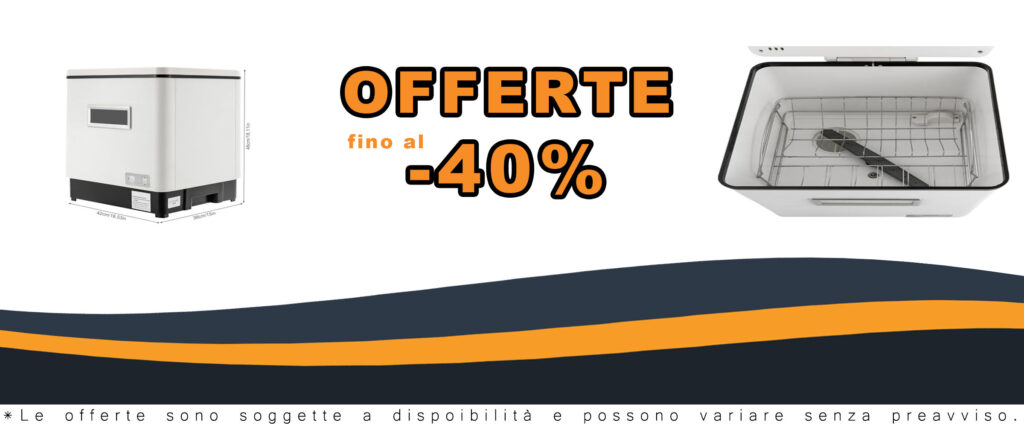 Lavastoviglie da tavolo 1500 W, mini lavastoviglie compatta ideale per spazi ridotti e appartamenti.