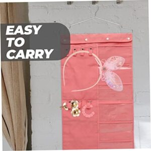 Immagine della Borsa Portaoggetti e Portagioielli Appesi, elegante e funzionale, in cotone bifacciale, ideale per orecchini, collane e altri gioielli.