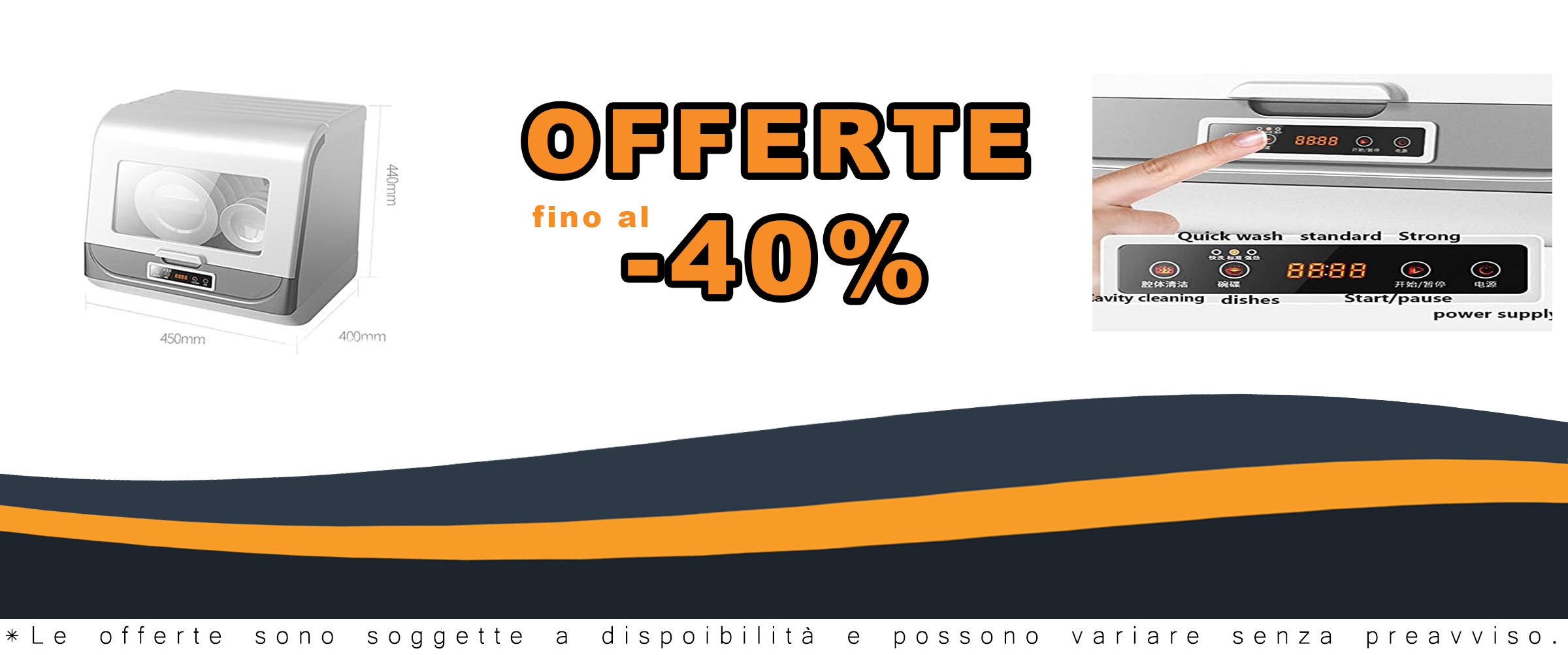BLUNOA Lavastoviglie da Tavolo, mini lavapiatti compatto con 6 impostazioni, spray 360° e asciugatura intelligente