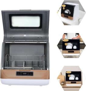 Lavastoviglie portatile BESTXH con lavaggio a 360° e grande capacità, senza installazione, perfetta per ogni cucina.