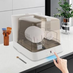 WENNEWU Piccola Lavastoviglie Moderna, mini lavastoviglie trasparente con asciugatura all'aria ideale per piccoli appartamenti e camper