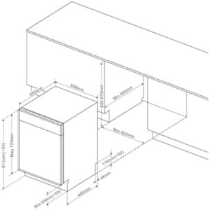 Lavastoviglie Amica EGSPV 594 400 completamente integrata con 14 coperti, funzione OpenDry e sistema Aquastopp  