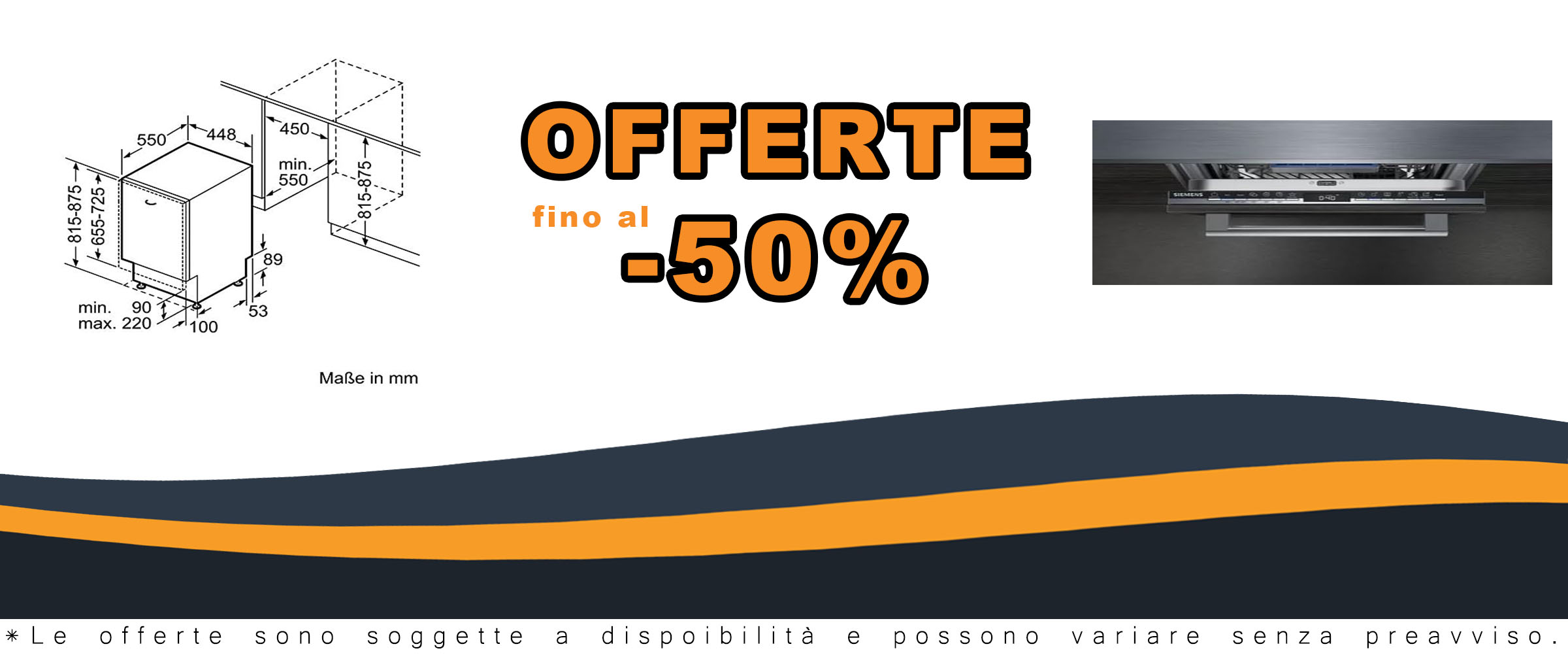 Lavastoviglie Siemens SR63EX28KE completamente integrata, con classe energetica A++ e design elegante.