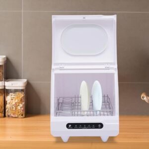 Mixtric Piccola Lavastoviglie, lavastoviglie portatile da banco con asciugatura all'aria e lavaggio della frutta  