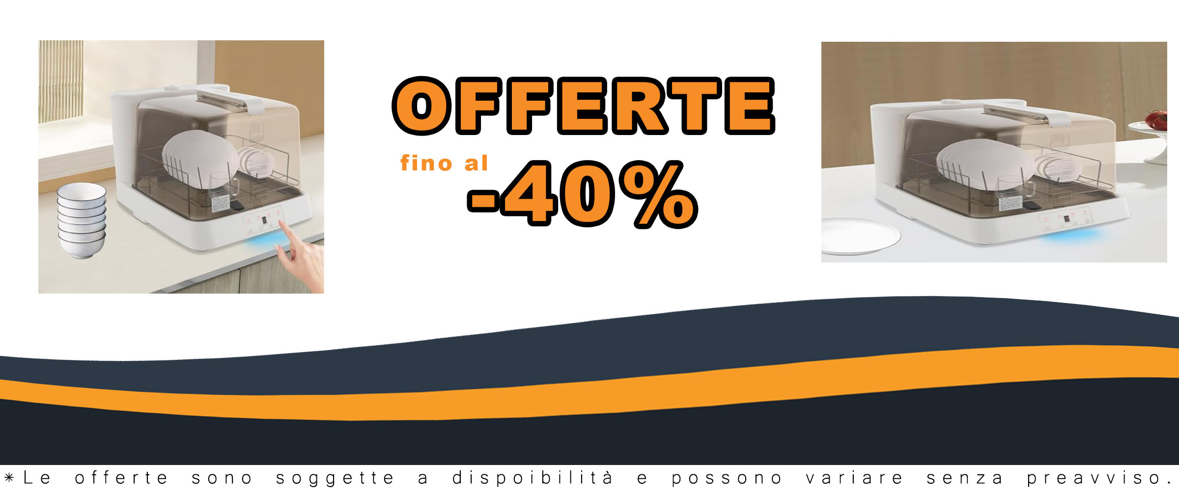 FZSERUN Lavastoviglie Portatile da Banco con 3 Programmi e Funzione Air-Refresh