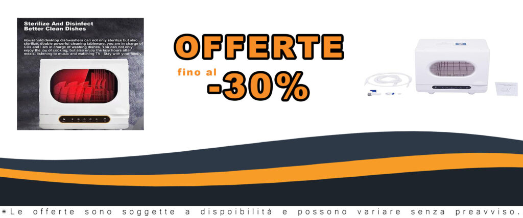 PRMTYUP Lavastoviglie Portatile con Serbatoio Integrato e 5 Programmi di Lavaggio