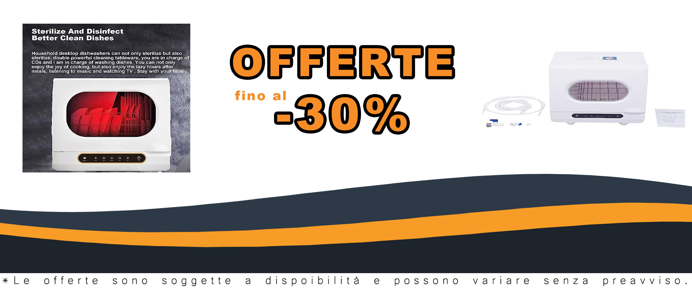 PRMTYUP Lavastoviglie Portatile con Serbatoio Integrato e 5 Programmi di Lavaggio