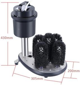 Lucidatore Elettrico per Bicchiere da Vino con 5 spazzole per una pulizia impeccabile di bicchieri e tazze di varie dimensioni