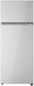 Frigorifero PYRAMIDEA 240 L silver, con design elegante e classe energetica E, ideale per famiglie di medie dimensioni.