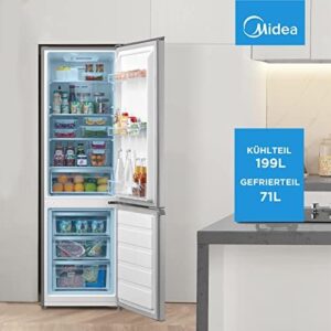 Frigorifero Midea MERB276FGE02A con congelatori da 270 L, design inox e sistema Total No Frost