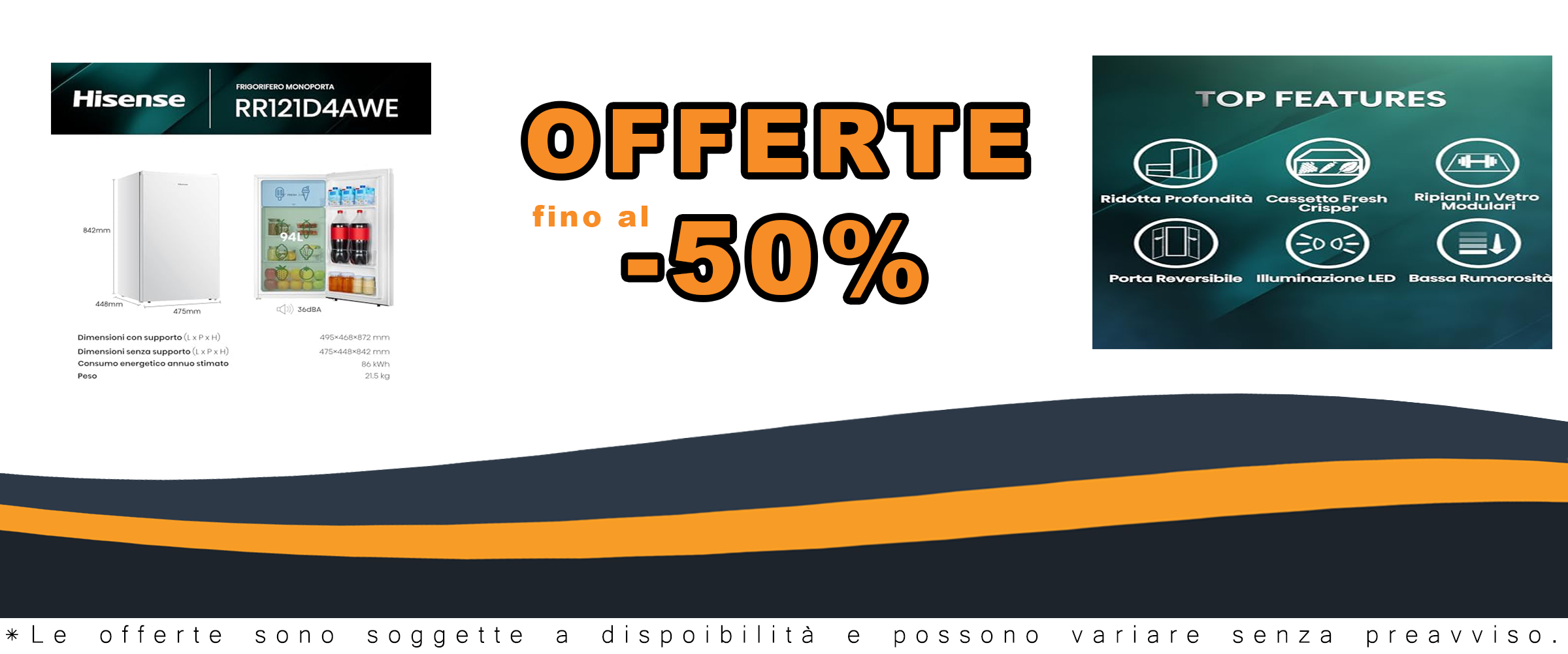 Hisense RR121D4AWE - Frigorifero Monoporta con cassetto fresh zone, Bianco, 94 L, classe E