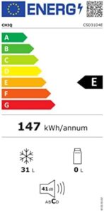 Mini Congelatore e Frigorifero CHiQ CSD31D4E 2 in 1, design nero elegante, compatto e silenzioso