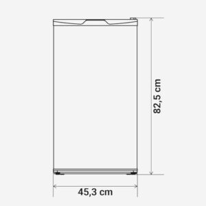 Frigorifero sotto piano UNIVERSALBLUE INOX, 85L, compatto e a basso consumo, ideale per uffici e piccoli appartamenti