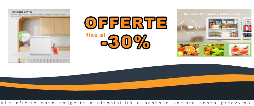 COMFEE' RCD50WH2EURT(E) Frigorifero Piccolo 47 litri, design retrò, bianco, perfetto per casa, ufficio e hotel