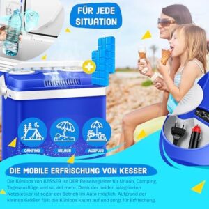 KESSER® Frigorifero 32 Litri, ideale per auto e campeggio, con funzionalità di raffreddamento e riscaldamento