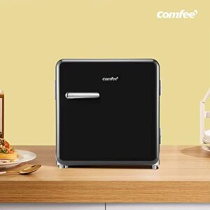 Comfee' RCD50DK1RT(E) Mini Frigo Retrò Nero - Perfetto per Casa e Ufficio