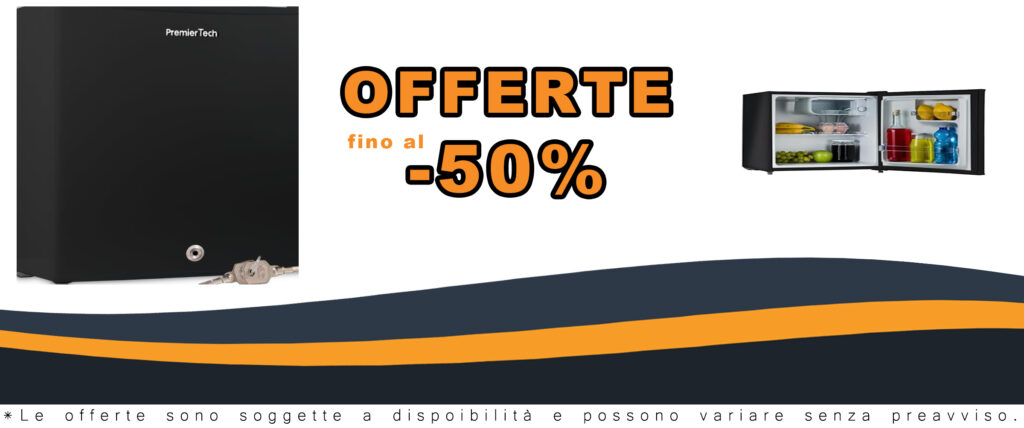 PremierTech Mini Frigo Nero con Chiave 45 Litri, ideale per ufficio, hotel e casa, design elegante e sicuro con chiusura a chiave