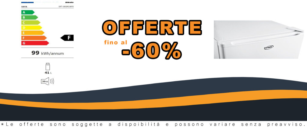 Frigorifero da tavolo Daya DFT-06SM1WF0 con capacità di 42 litri, ideale per piccoli spazi