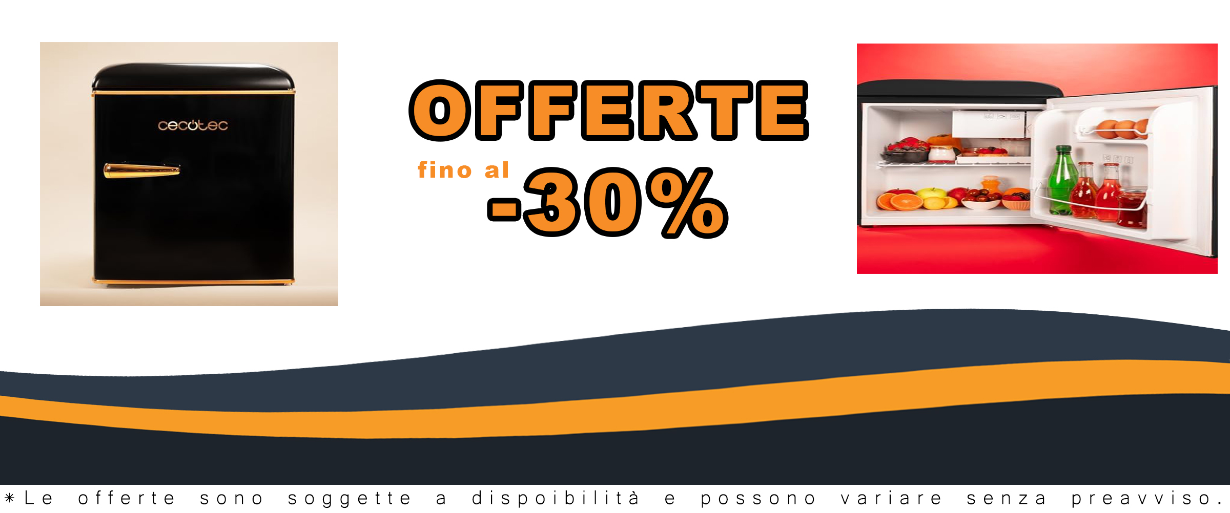 Frigorifero Cecotec Piccolo Retro Sobremesa 45L Bolero CoolMarket TT Origin 45 Nero, compatto e dal design elegante con maniglia cromata, ideale per spazi ridotti.