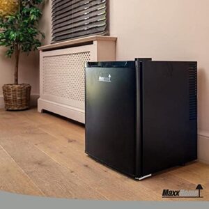 MaxxHome 42L Mini Frigo Tavolo Mono Porta con Design Retrò e Controllo Temperatura Regolabile, Colore Nero