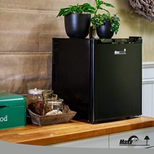 MaxxHome 42L Mini Frigo Tavolo Mono Porta con Design Retrò e Controllo Temperatura Regolabile, Colore Nero