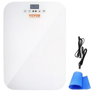 VEVOR Mini Frigorifero Portatile Bianco con controllo a tocco e capacità di 20L, ideale per auto e piccoli spazi.