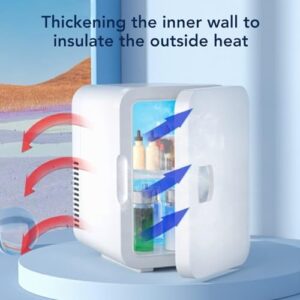 Qukaim Mini Frigorifero Portatile da 6 L, perfetto per conservare bevande, cibo, farmaci e prodotti per la cura della pelle
