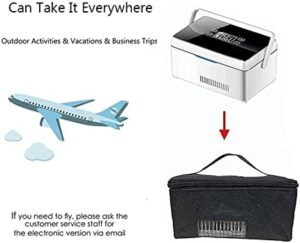 SOFTTO Mini Frigorifero Portatile per Auto e Viaggi, ideale per conservare medicina e insulina in modo sicuro.