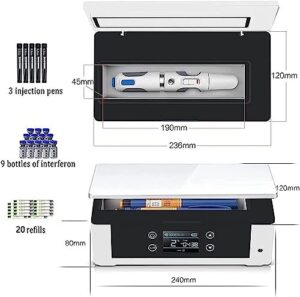 XINGLUOY Mini frigorifero USB con display LCD, regolabile da 0°C a 18°C, ideale per conservare insulina e medicinali durante i viaggi o a casa.