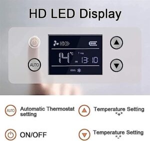 XINGLUOY Mini frigorifero USB con display LCD, regolabile da 0°C a 18°C, ideale per conservare insulina e medicinali durante i viaggi o a casa.